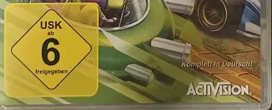 Crash Team Racing Nitro-Fueled, the USK square on its front