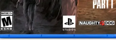 The Last of Us Part I, the ESRB box on its front