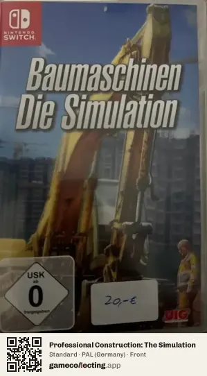 Professional Construction: The Simulation Nintendo Switch, Germany box front