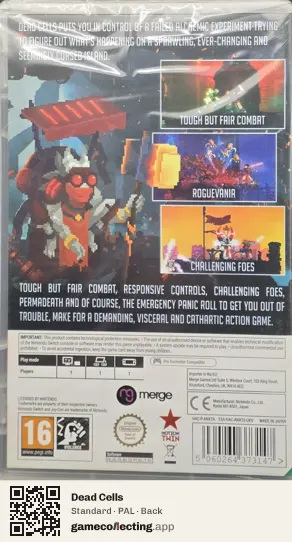Dead Cells Nintendo Switch, PAL box back