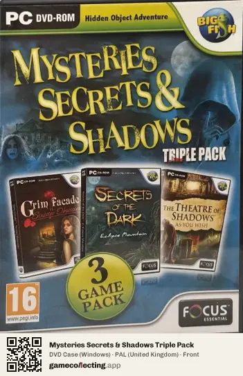Mysteries Secrets & Shadows Triple Pack Computer, United Kingdom box front