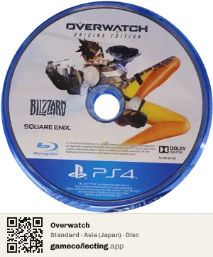 Overwatch PlayStation 4, Asia disc