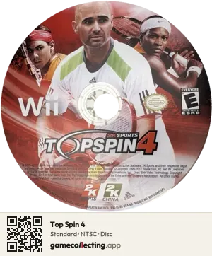 Top Spin 4 Nintendo Wii, NTSC disc
