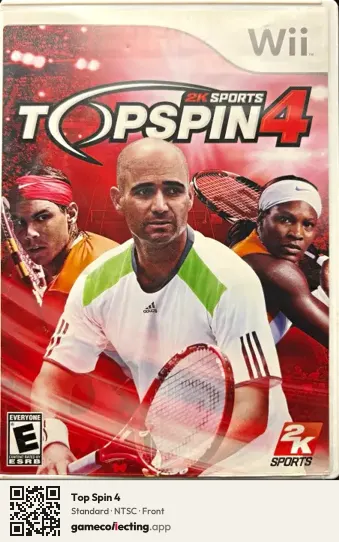 Top Spin 4 Nintendo Wii, NTSC box front
