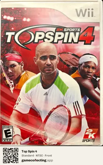 Top Spin 4 Nintendo Wii, NTSC box front