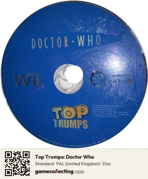 Top Trumps: Doctor Who Nintendo Wii, PAL disc