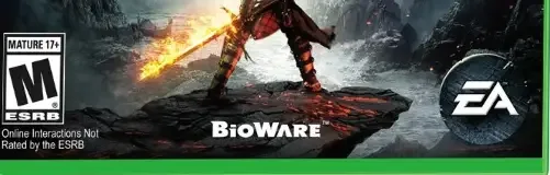Dragon Age: Inquisition, the ESRB box on its front
