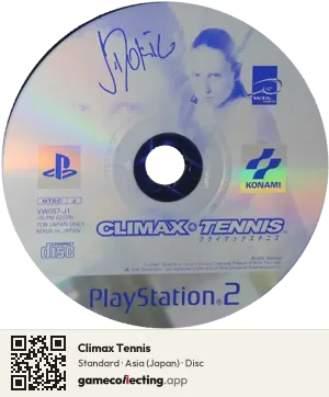 Climax Tennis PlayStation 2, Asia disc
