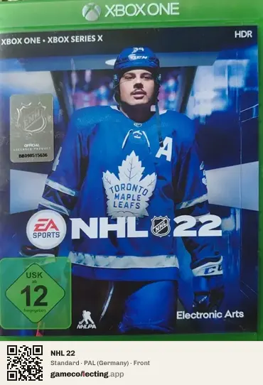 NHL 22 Xbox One, Germany box front