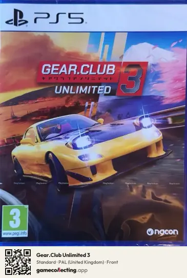 Gear.Club Unlimited 3 PlayStation 5, United Kingdom box front