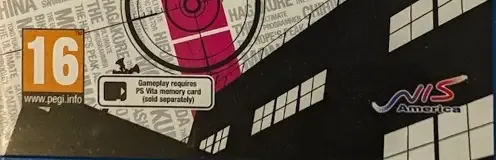 Danganronpa: Trigger Happy Havoc, the PEGI square on its front