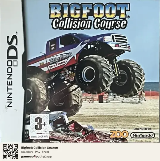 Bigfoot: Collision Course Nintendo DS, PAL box front