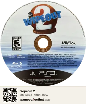 Wipeout 2 PlayStation 3, NTSC disc