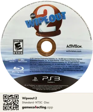 Wipeout 2 PlayStation 3, NTSC disc
