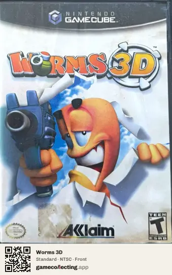 Worms 3D Nintendo GameCube, NTSC box front