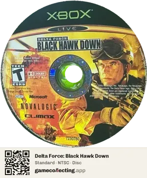 Delta Force: Black Hawk Down Xbox, NTSC disc
