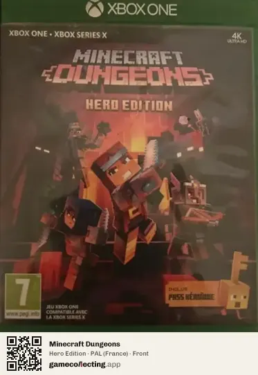 Minecraft Dungeons Xbox One, France box front