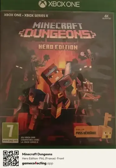 Minecraft Dungeons Xbox One, France box front