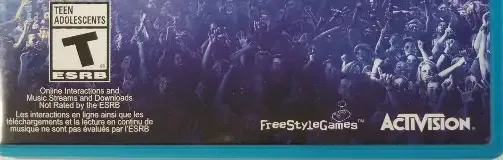 Guitar Hero Live, the ESRB box on its front