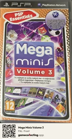 Mega Minis Volume 3 PlayStation Portable, PAL box front