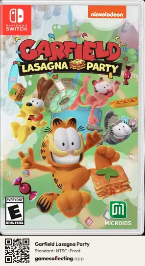 Garfield Lasagna Party Nintendo Switch, NTSC box front