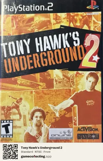 Tony Hawk's Underground 2 PlayStation 2, NTSC box front
