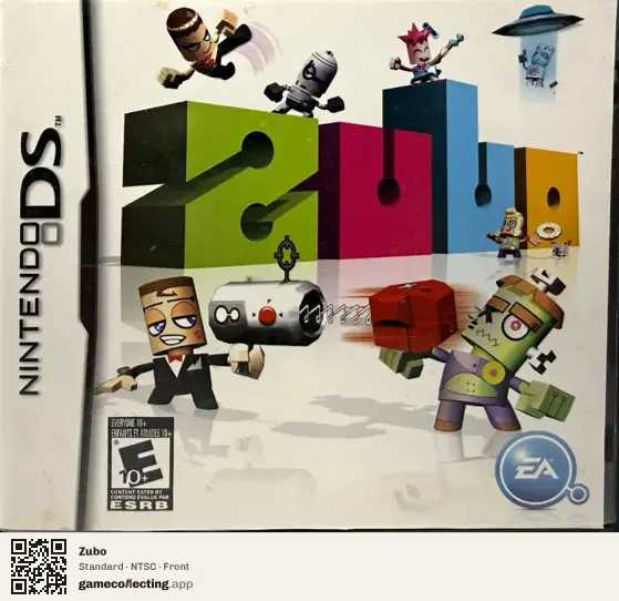 Zubo Nintendo DS, NTSC box front