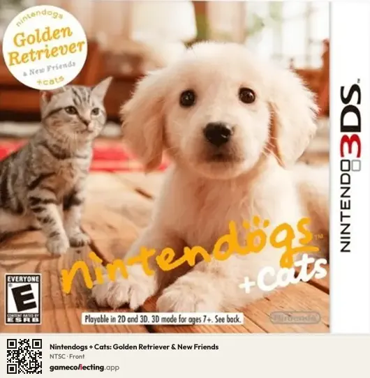 Nintendogs + Cats: Golden Retriever & New Friends Nintendo 3DS, NTSC box front