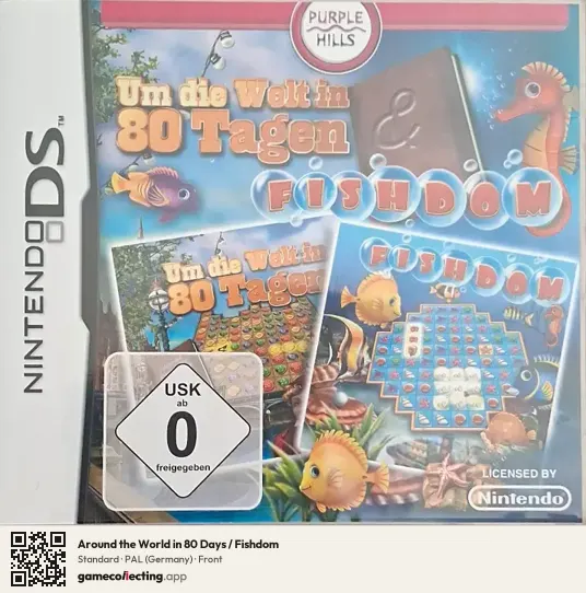 Around the World in 80 Days / Fishdom Nintendo DS, Germany box front