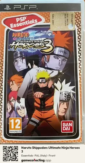 Naruto Shippuden: Ultimate Ninja Heroes 3 PlayStation Portable, Italy box front