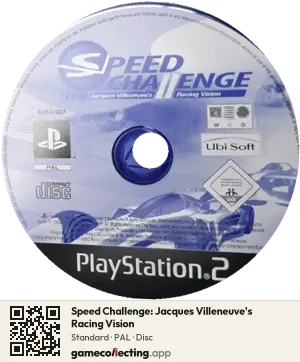 Speed Challenge: Jacques Villeneuve's Racing Vision PlayStation 2, PAL disc