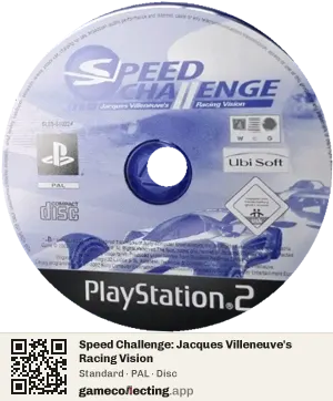 Speed Challenge: Jacques Villeneuve's Racing Vision PlayStation 2, PAL disc