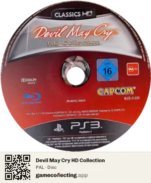 Devil May Cry HD Collection PlayStation 3, PAL disc