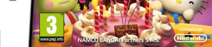 Hello Kitty: Birthday Adventures, the PEGI square on its front