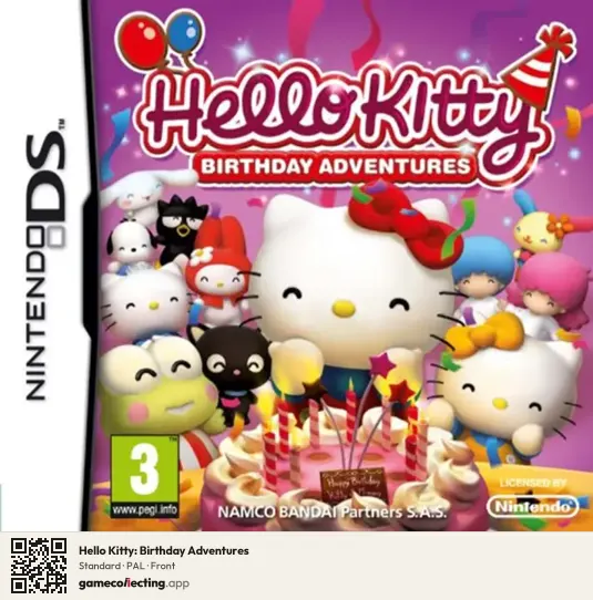 Hello Kitty: Birthday Adventures Nintendo DS, PAL box front