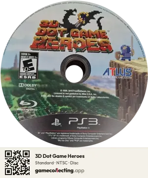 3D Dot Game Heroes PlayStation 3, NTSC disc