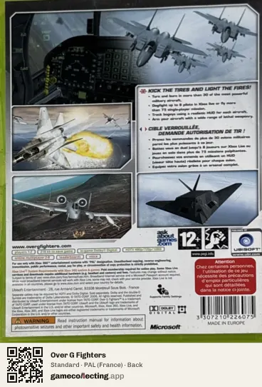 Over G Fighters Xbox 360, France box back