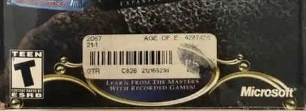 Age of Empires II: The Age of Kings, the ESRB box on its front