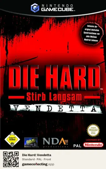Die Hard: Vendetta Nintendo GameCube, PAL box front