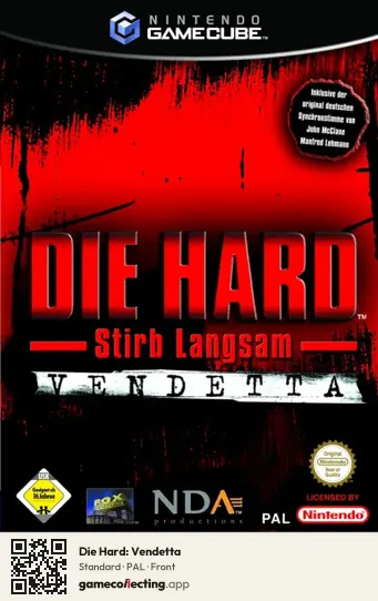 Die Hard: Vendetta Nintendo GameCube, PAL box front