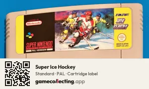 Super Ice Hockey Super Nintendo Entertainment System, PAL cartridge label