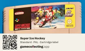 Super Ice Hockey Super Nintendo Entertainment System, PAL cartridge label