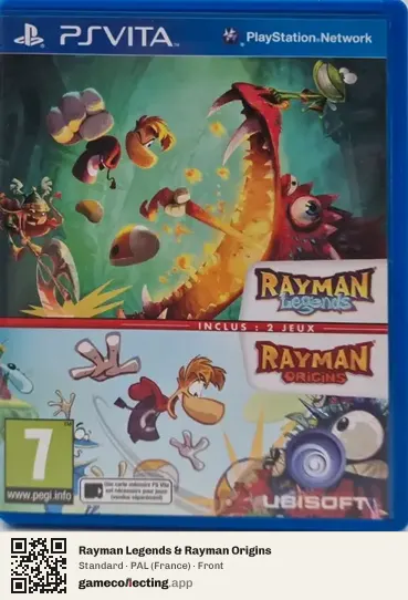 Rayman Legends & Rayman Origins PlayStation Vita, France box front