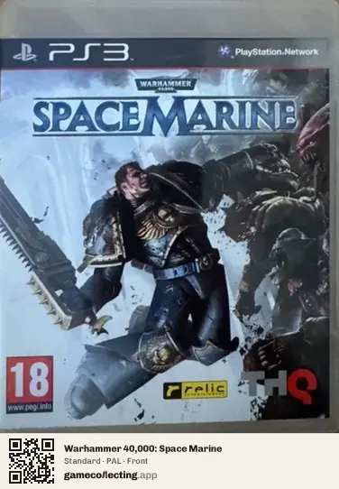 Warhammer 40,000: Space Marine PlayStation 3, PAL box front
