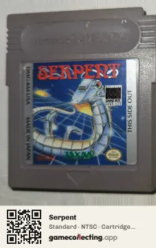 Serpent Game Boy, NTSC cartridge label