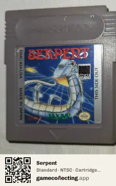 Serpent Game Boy, NTSC cartridge label