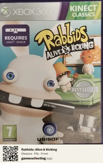 Rabbids: Alive & Kicking Xbox 360, PAL box front