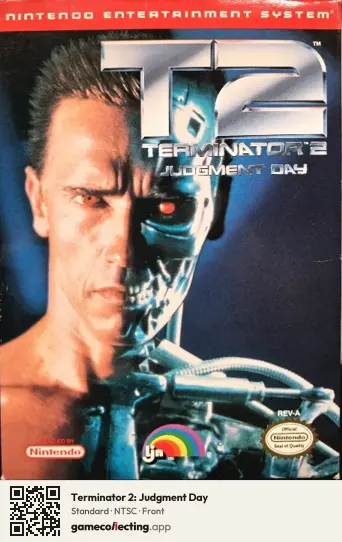 Terminator 2: Judgment Day Nintendo Entertainment System, NTSC box front