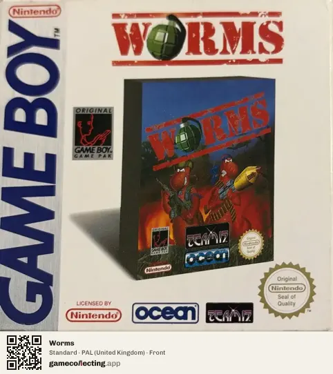 Worms Game Boy, United Kingdom box front