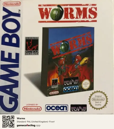 Worms Game Boy, United Kingdom box front